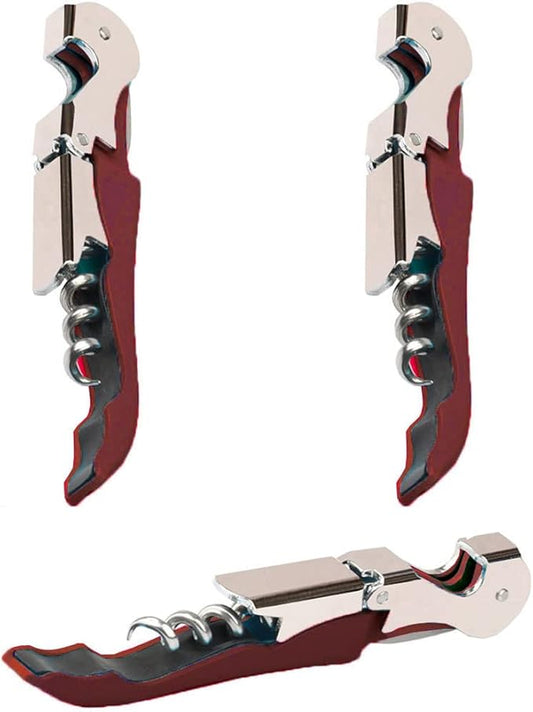 Professional Waiter Corkscrew Wine Openers Set, Heavy Duty Stainless Steel Hinges Wine Key for Restaurant Waiters, Sommelier, Bartenders by Kit-Home