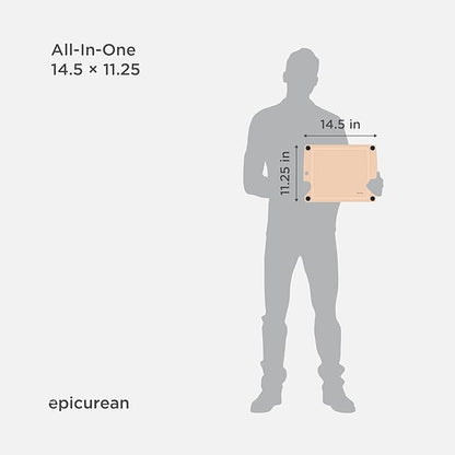 Epicurean All-In-One Cutting Board with Non-Slip Feet and Juice Groove, 14.5" × 11.25", Natural/Black - Image 3