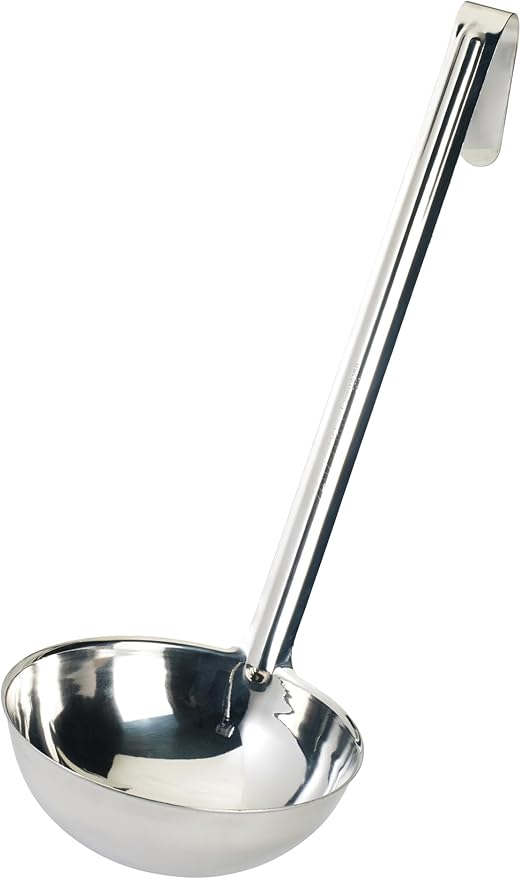 Winco One Piece Stainless Steel Ladle, 24 Ounce, 13" by Winco