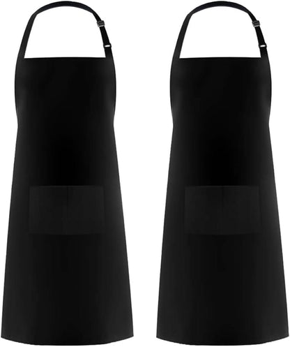 Syntus Apron for Men Women, Adjustable Cooking Kitchen Chef Aprons with 2 Pockets, Cotton/Polycotton/Polyester by Syntus