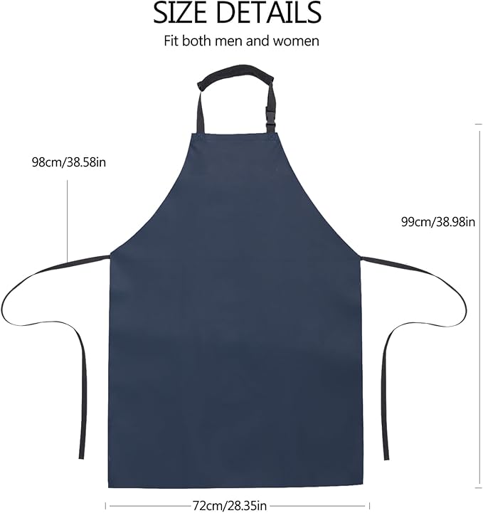 Homsolver 2 Pack Waterproof Rubber Aprons, Heavy Duty Butcher for Men, Chemical Vinyl Plastic Aprons for Dishwashing - Image 4