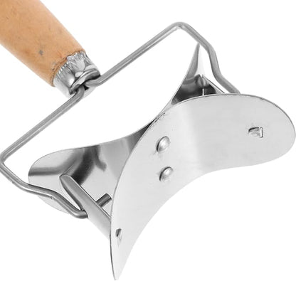 IMIKEYA Dumpling Skin Cutter for Making Dumpling Wrapper, Dough Cutter with Wooden Handle Kitchen Tool for Ravioli, Calzone, Empanada, Pierogi