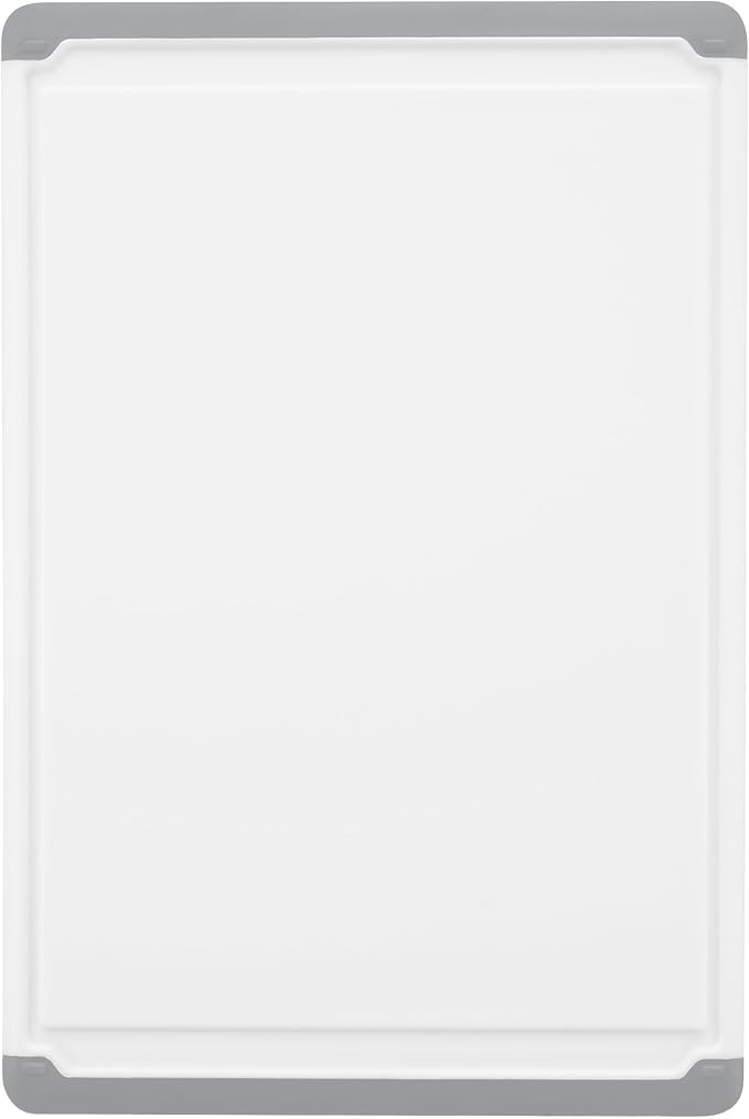 Large Cutting Boards for Kitchen - Dishwasher Safe Non-Slip Cutting Boards with Juice Grooves, Easy Grip Handles - Large and Thick Chopping Board (Grey) - Image 6