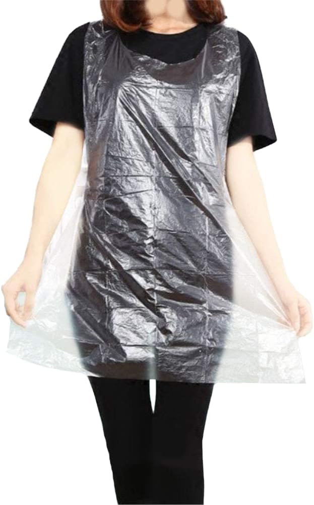 Disposable Aprons (50 Count), Plastic apron for Painting Party, Cooking, Housework, Picnic etc. by UniPleased