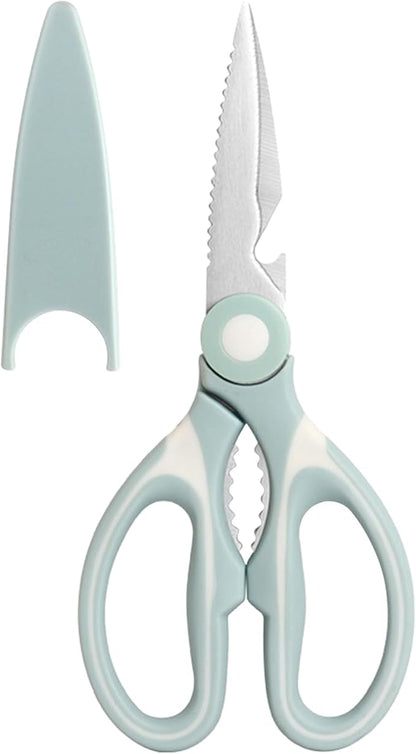 NileHome Kitchen Scissors, Stainless Steel Scissors All Purpose Heavy Duty, Kitchen Scissors for Food Dishwasher Safe, Kitchen Shears for Kitchen Meat Chicken Fish Poultry Herb Bread (Blue) by NileHome