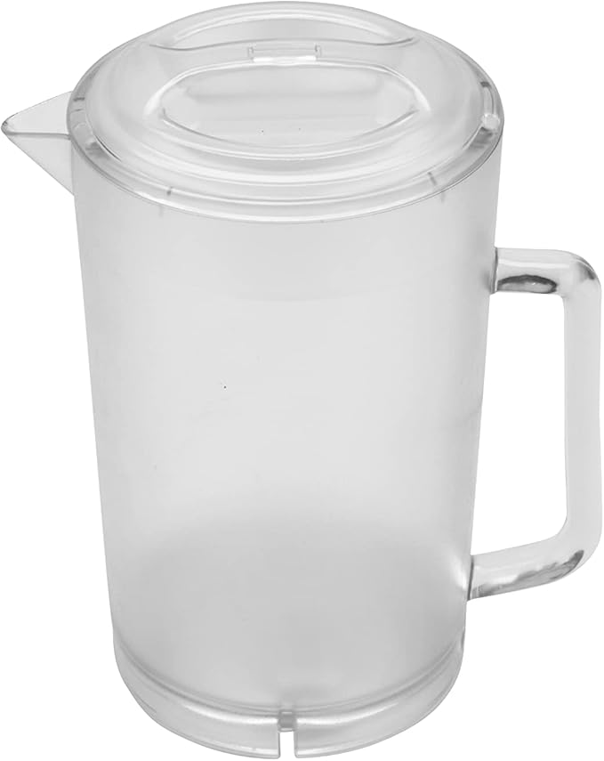 G.E.T. P-3064-1-CL-EC Heavy-Duty Shatterproof Plastic 2 Quart Pitcher with Lid, BPA Free (64 Ounce), Clear by Unknown