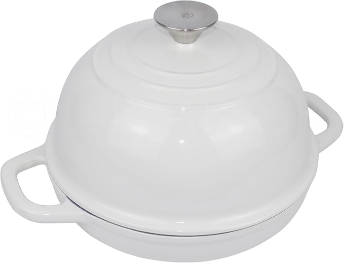 Dutch Oven for Bread Baking Bread Oven for Sourdough Bread Baking, Enameled Cast Iron Dutch Oven Pot with Lid 5 qt Cast Iron Bread Pan, White - Image 4
