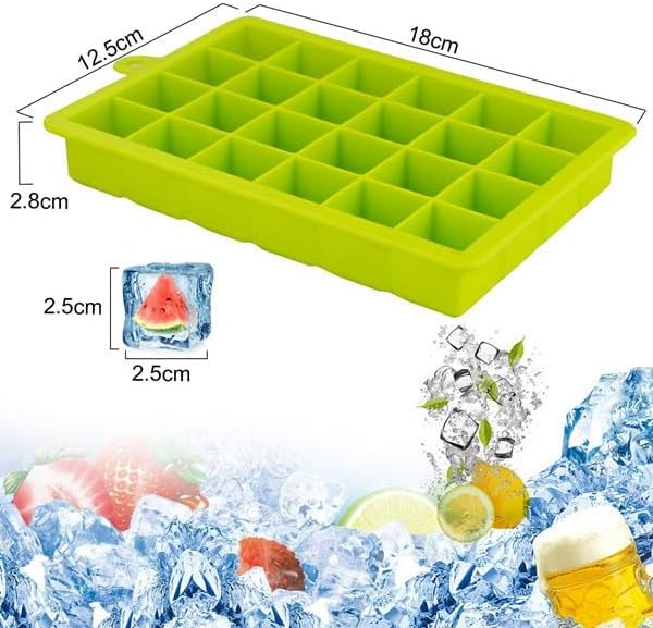 Ice Cube Tray with Lid and Bin,3 Pack 72 Cubes Silicone Plastic Ice Cubes Trays for Freezer with Box/Container,Reusable IceTray,Perfect for Cocktails, Drinks,and Ice Coffee