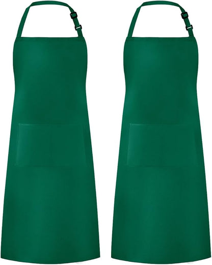 Syntus Apron for Men Women, Adjustable Cooking Kitchen Chef Aprons with 2 Pockets, Cotton/Polycotton/Polyester by Syntus