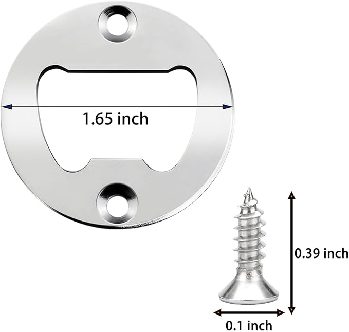 Bottle Opener Insert - 50 Sets Stainless Steel Inserts Kit with Screws Screwdriver for DIY Resin Mould Kit Hardware Parts Supply(Silver) - Image 7