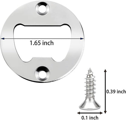 Bottle Opener Insert - 20 Sets Stainless Steel Inserts Kit with Screws Screwdriver for DIY Resin Mould Kit Hardware Parts Supply(Silver) - Image 7