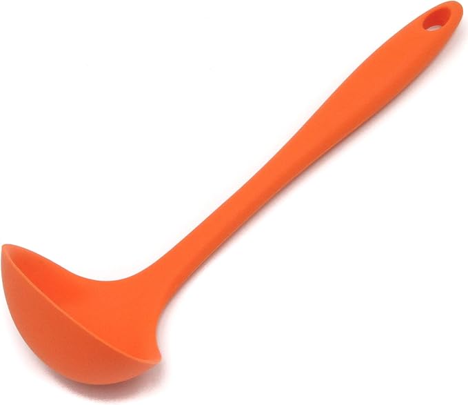 Chef Craft Premium Silicone Cooking Ladle, 11.25 inch, Orange by ChefCraft