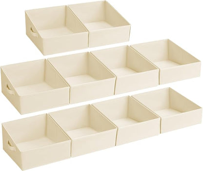 DIMJ Closet Storage Bins - Fabric Storage Baskets for Shelves, Collapsible Closet Organizers and Storage with Handles, Trapezoid Shelf Organization Storage Cubes for Purse, Toys, Books, Towel, Socks by DiMJ