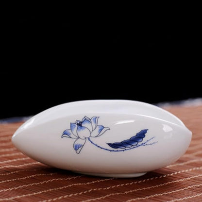 Ceramic Tea Leaf Holder Plate with Tea Spoon Scoop Coffee Bean Dosing Tray Vintage Style and Daily Use