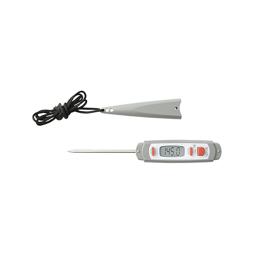 Taylor 9847 Waterproof Digital Instant Read Meat Food Grill BBQ Kitchen Cooking Thermometer, Comes with Sleeve Extender and Lanyard by Taylor