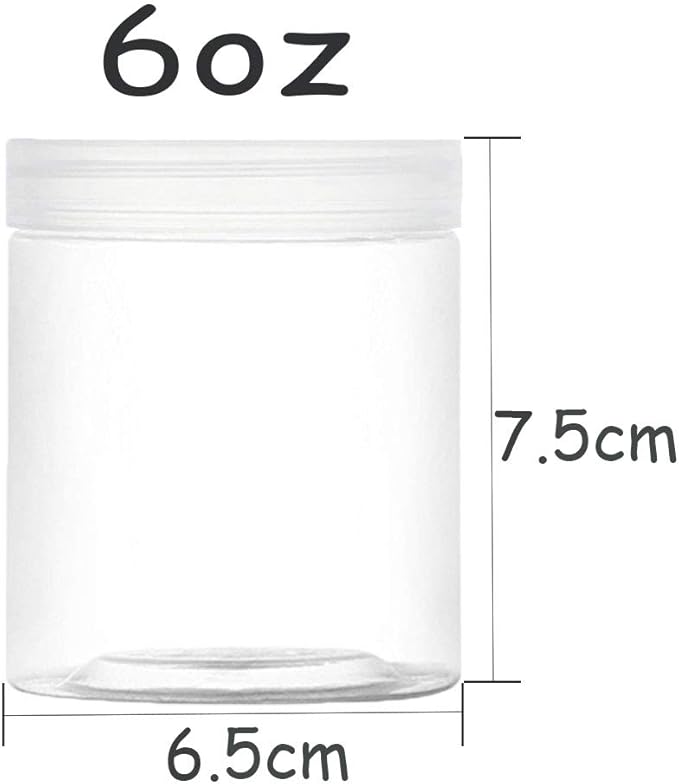 15 Pack 6oz Clear Plastic Jars Wide-mouth Storage Containers,Refillable Empty Containers for Dry Food,Dried Fruit,Seasoning and Honey Storage - Image 2
