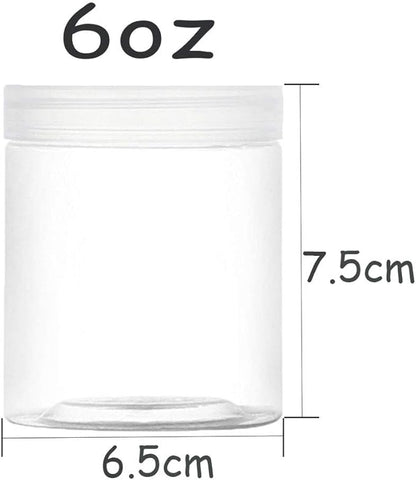 15 Pack 6oz Clear Plastic Jars Wide-mouth Storage Containers,Refillable Empty Containers for Dry Food,Dried Fruit,Seasoning and Honey Storage - Image 2