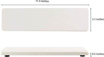 NiuYichee 2 Pcs Water Absorbing Stone Trays, Kitchen/Bathroom Sink Soap Dish, Diatomite Tray Used for Hand Soap & Cosmetic Bottles in The Modern Home, 3.15" W x 11.8" L, White