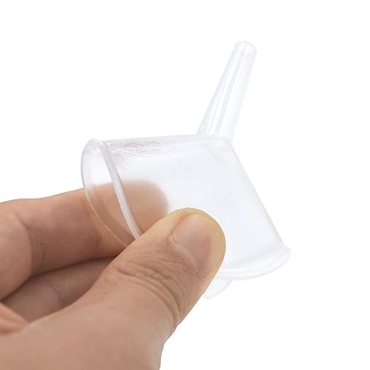 Small Funnel, 2.16inch Clear Plastic Mini Funnels for Science Lab Bottle Filling Liquid, Essential Oils, Perfume(12 Pack) - Image 4