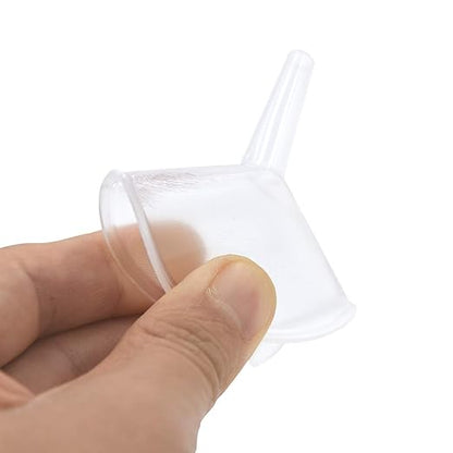 Small Funnel, 2.16inch Clear Plastic Mini Funnels for Science Lab Bottle Filling Liquid, Essential Oils, Perfume(12 Pack) - Image 4