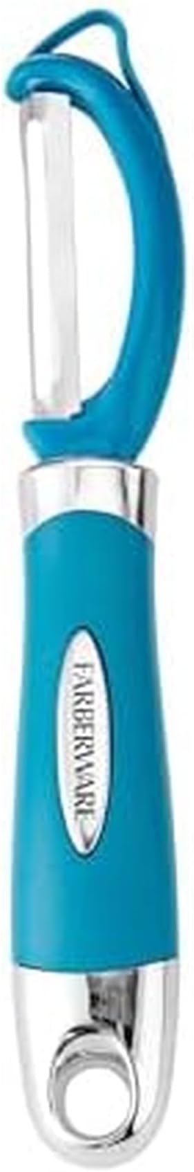 Farberware Euro Peeler, a Kitchen Essential for Quick and Easy Peeling of Produce, Chocolate, Cheeses and More, Features Hang-Hole for Easy Storage, Dishwasher Safe, Dark Teal by Farberware