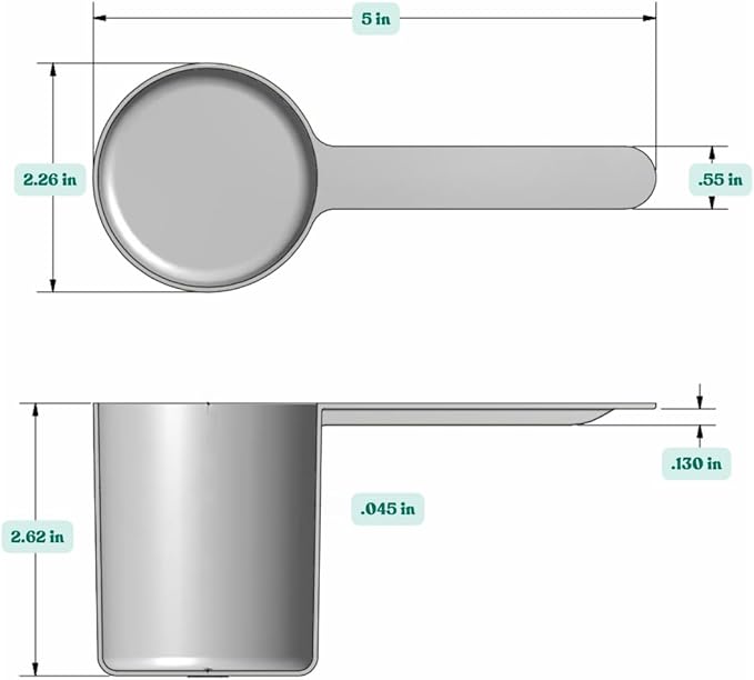 148 mL (148 CC | 5 Oz.) Long Handle Plastic Measuring Scoop for Coffee, Protein Powder, Pet Food, Spices, Grains, Dry Goods – Food-Grade BPA-Free (Pack of 100) - Image 2