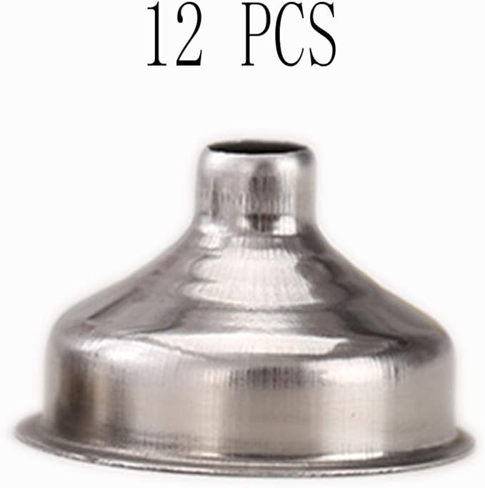 12 Pcs Stainless Steel Mini Funnels 1.25 Inch for Miniature Bottles, Essential Oil Bottles, Amber Bottles, Flasks, DIY Lipbalms, Cooking Spices Liquids, Homemade Make-Up Fillers (12 Pack) - Image 4