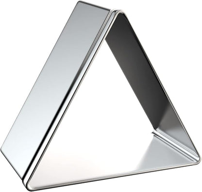 Equilateral Triangle Cookie Cutter Set Large - 5 Inch, 4 Inch, 3 Inch, 2 Inch - Geometric Frame Plaque Cookie Cutters Shapes Molds - Stainless Steel