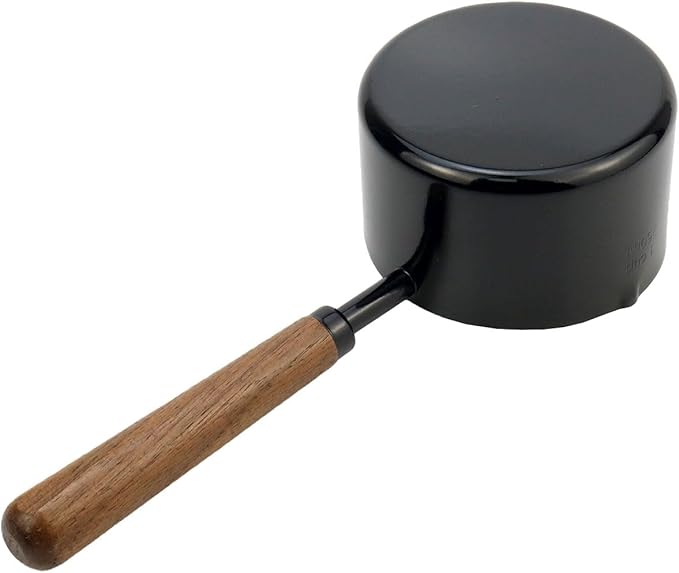 1pcs 1 Cup Measuring Cup with Wooden Handle Stainless Steel Measuring Scoop 250ml Measuring Spoon Black 1 Measuring Cups for Baking Cooking Wet and Dry Ingredients (250ml) - Image 2
