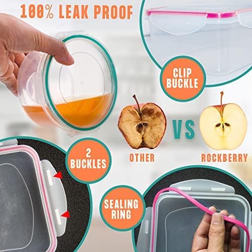 38 Pcs Large Food storage containers-85 oz to Small Container Stackable Kitchen storage bowls sets-BPA Free Leak proof Plastic food Storage Containers with lids airtight-Microwave freezer safe - Image 4