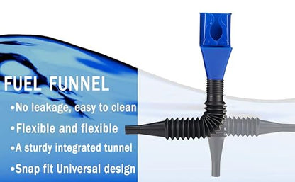 Funnels for Automotive Use,Flexible Draining Tool Snap Funnel,Retractable Automotive Fuel Funnel,Oil Snap for Cars and Motorcycles