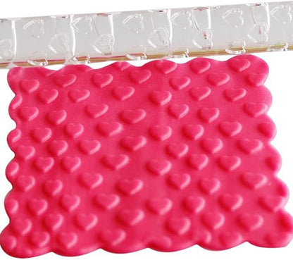 Rengue Acrylic Rolling Pin with 28 Patterns, Compliant Material Comfortable Grip, 6.3 by 0.4 Inch Lightweight for Dough and Pastry Number 3