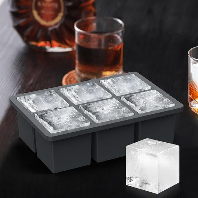 ROTTAY Ice Cube Trays (Set of 4), Sphere Ice Ball Maker with Lid & Large Square Ice Cube Maker for Whiskey, Cocktails and Homemade, Keep Drinks Chilled - Image 5
