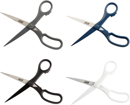 JAM PAPER Multi-Purpose Precision Scissors Set - 8 Inch - Business Assortment - Ergonomic Handle & Stainless Steel Blades - 4/Pack - Image 2