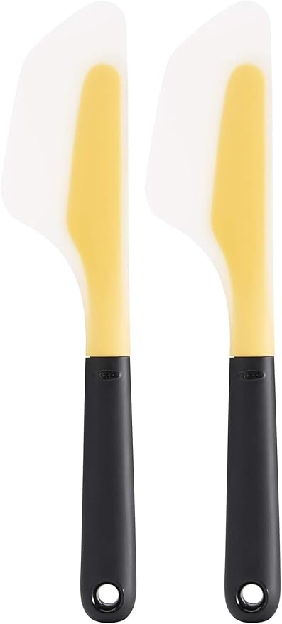 OXO Good Grips Small Flip and Fold Silicone Omelet Turner, Yellow/Black (Pack of 2)