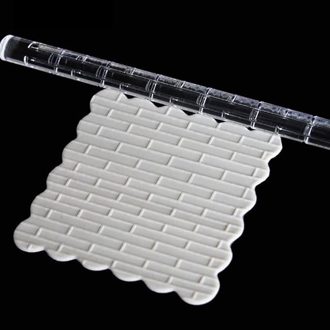 Rengue Acrylic Rolling Pin with 28 Patterns, Compliant Material, Comfortable Grip, 16 X 1 Cm, Lightweight for Dough and Pastry Acrylic Rolling Pin with 28 Patterns, Nan Kitchen (#12)