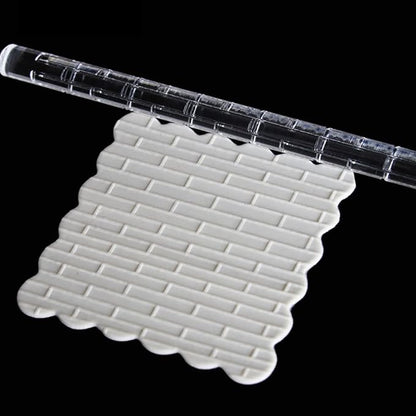Rengue Acrylic Rolling Pin with 28 Patterns, Compliant Material, Comfortable Grip, 16 X 1 Cm, Lightweight for Dough and Pastry Acrylic Rolling Pin with 28 Patterns, Nan Kitchen (#12)