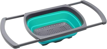 Qimh Colander collapsible, Colander Strainer Over The Sink Vegetable/Fruit Colanders Strainers With Extendable Handles, Folding Strainer for Kitchen,6 Quart - Image 8