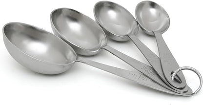 Lindy's MPC4 4-Piece Stainless Steel Measuring Scoop Set,Silver, 9 inches long by Lindys