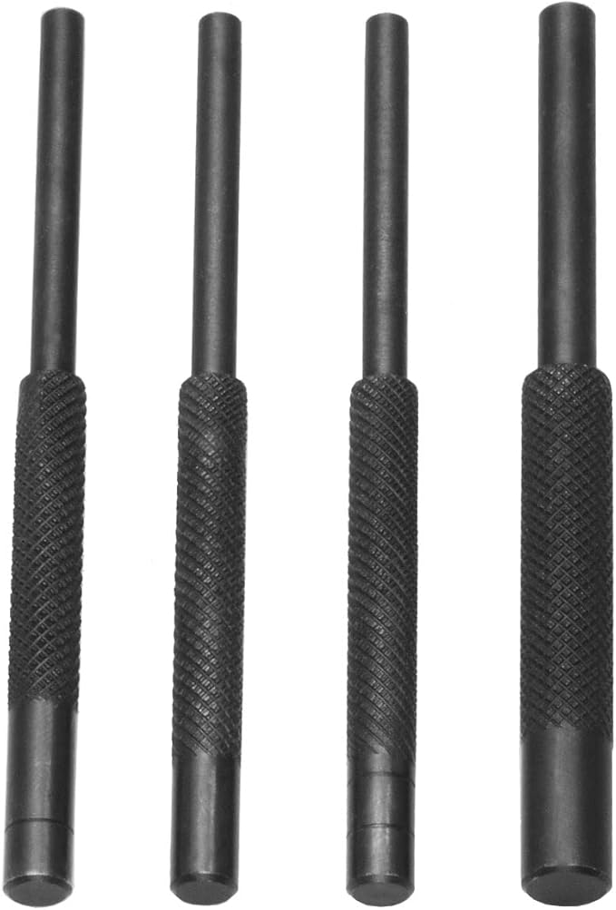 Pin Starter Punch Set Tool, Steel Roll Pin Starter Punch Tool, 1/16'', 3/32'', 1/8'', 5/64''