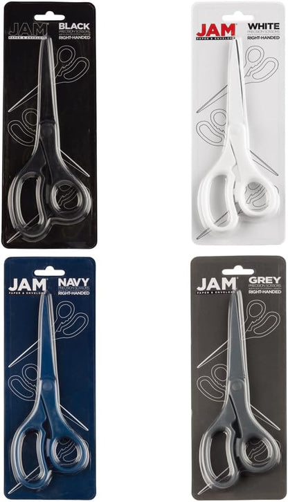 JAM PAPER Multi-Purpose Precision Scissors Set - 8 Inch - Business Assortment - Ergonomic Handle & Stainless Steel Blades - 4/Pack - Image 3