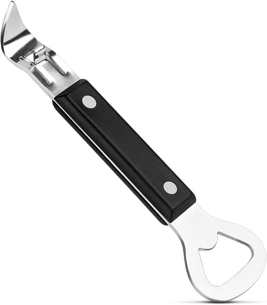 Anyongora 2-in-1 Can Punch Opener & Bottle Opener, Can Opener, Stainless Steel, Non-Slip Handle, Compact 6.1", For Traditional Cans (No Pull-Tab) & Pry-Off Bottle Caps