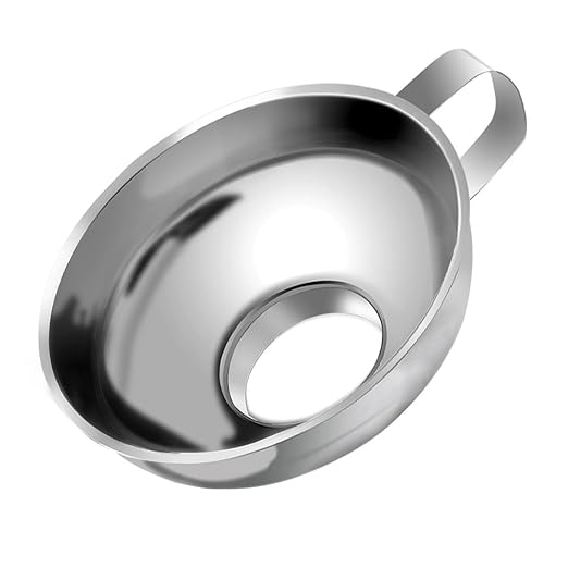 Stainless Steel Funnel for Mason Jar with Handle for Regular and Wide Mouth Jars (Neck-4.5cm) by Lakatay