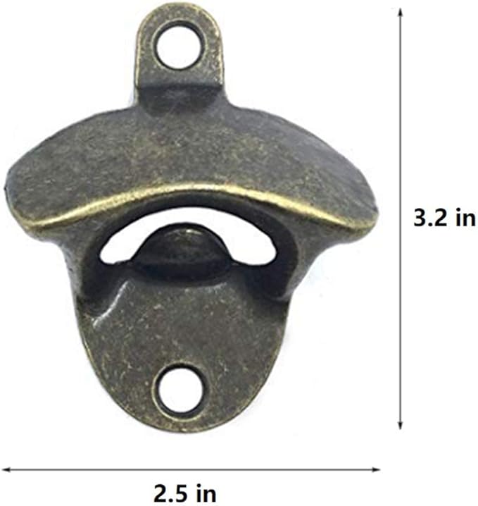 ANSLYQA 20 Pack Bottle Opener Wall Mounted, Vintage Beer Bottle Opener with Screws for Bars KTV Hotels Homes, (Bronze) - Image 4