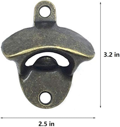 ANSLYQA 20 Pack Bottle Opener Wall Mounted, Vintage Beer Bottle Opener with Screws for Bars KTV Hotels Homes, (Bronze) - Image 4