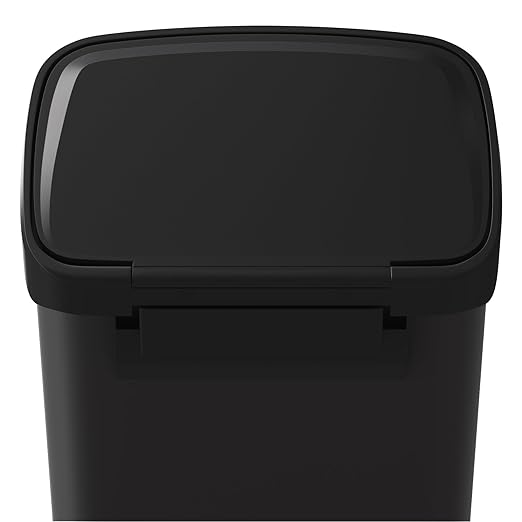 Garvee 13 gal / 50 L Metal Trash Can with Lid, Large Garbage Can for Kitchen, Rustproof Step-on Kitchen Metal Trash Bin with Liner Rim, Rear Handle, Soft Close Plastic Lid, Black - Image 8