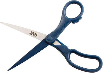 JAM PAPER Multi-Purpose Precision Scissors - 8 Inch - Navy Blue - Ergonomic Handle & Stainless Steel Blades - Sold Individually - Image 3