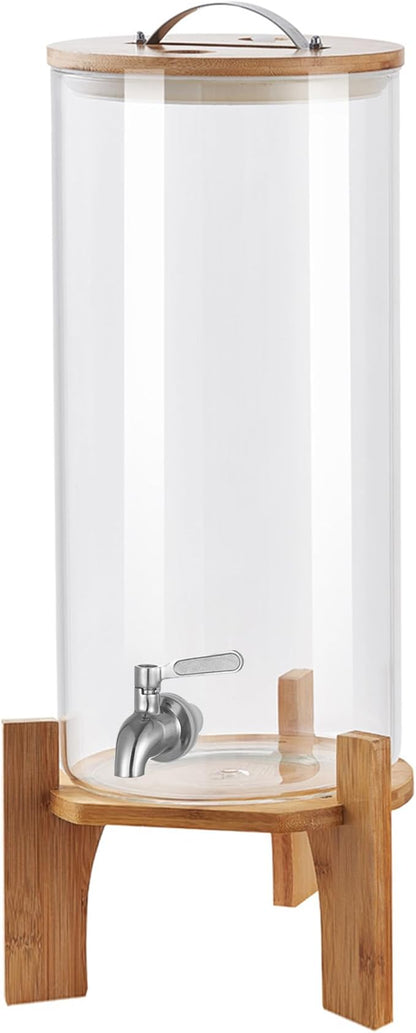 Beverage Dispenser,2.9 Gallon Glass Drink Dispenser with Stand,Glass water dispenser with Spigot, Large Drink Dispensers for Parties,Water Dispensers for Bar,Wedding,Restaurants 11L by OSXDOL