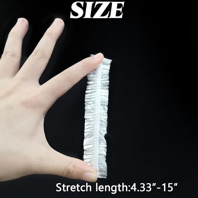 GXXMEI 300PCS Fresh Keeping Bags Food Covers Disposable Elastic Food Storage Covers, Plastic Sealing Elastic Stretch Adjustable Bowl Lids, Universal Kitchen Wrap Seal Bags for Cover Food - Image 2