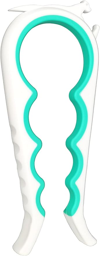 Otstar Jar Opener Bottle Opener and Can Opener for Weak hands, Seniors with Arthritis and Anyone with Low Strength, Mutil Jar Opener Get Lids Off Easily (White and Cyan) by Otstar
